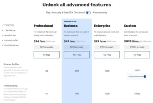 Pricing plan