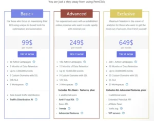 price plan peerclick