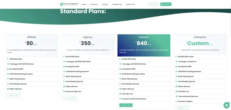 Trackerry Pricing Plan