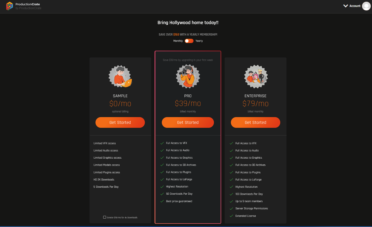 ProductionCrate Pricing Plans