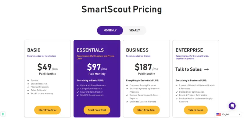 SmartScout Pricing Plans