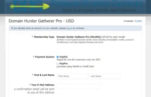 Start Free with Domain Hunter Gatherer 5